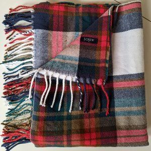 J. CREW Plaid Scarf/Wrap/Shawl with Fringe